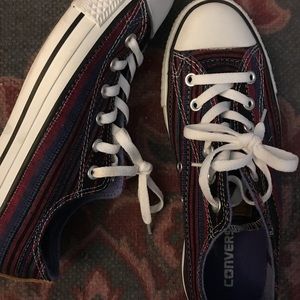 Excellent Used Condition Converse Striped Sz Wom 9